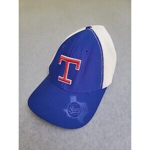 47 Brand Texas Rangers Hat Cap Flex White Blue Red‎ Embroidered Logo Cooperstown